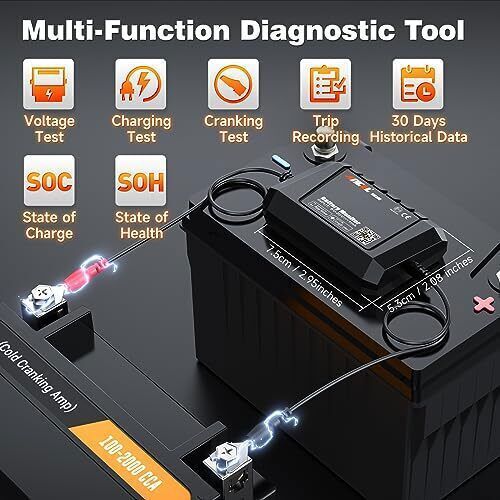 ANCEL BM300 Car Battery Tester 12V Charging Cranking Analyzer for Android IOS