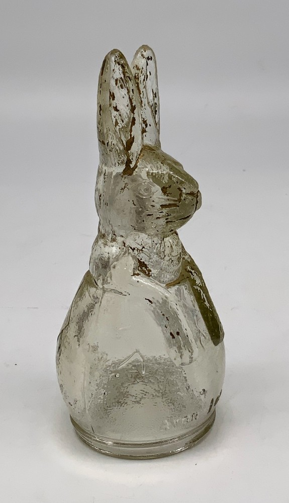 Antique glass Avor Rabbit Bunny candy container