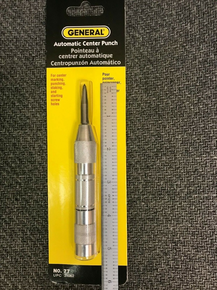 GENERAL TOOLS #77 ALUMINUM BODY AUTOMATIC CENTER PUNCH