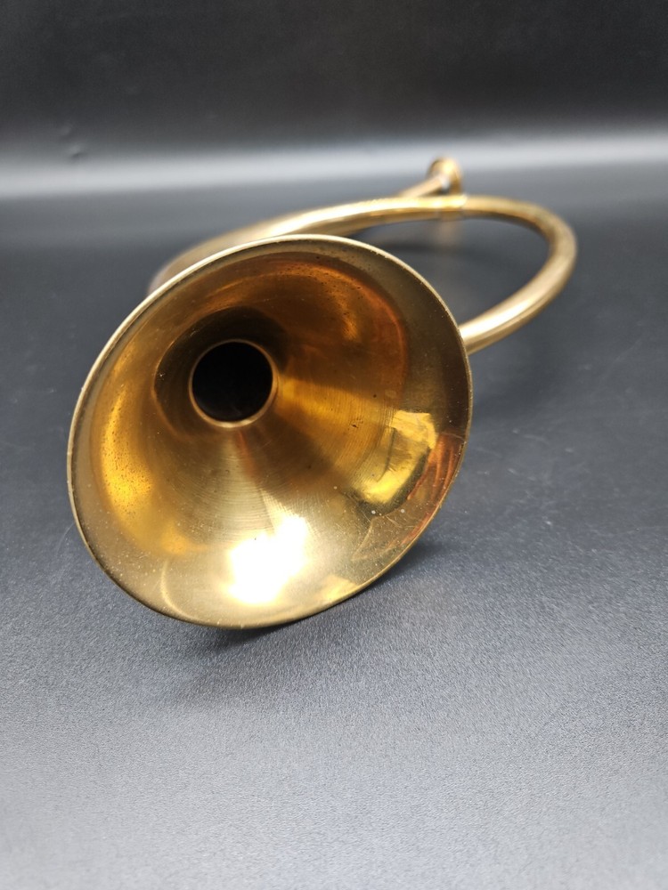 Vintage Decorative Solid Brass Horn India 13"