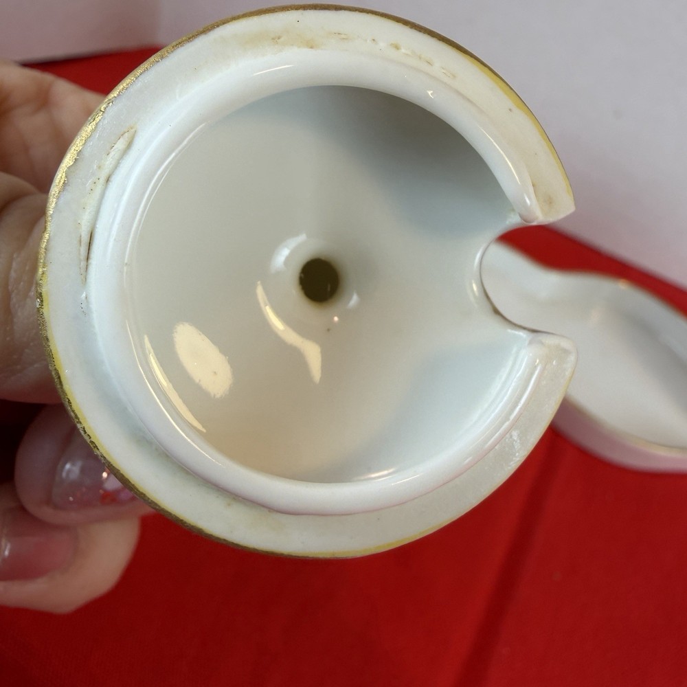 Noritake Lusterware Hand Painted Condiment Set Salt Pepper Jar Spoon Plate 6 Pc