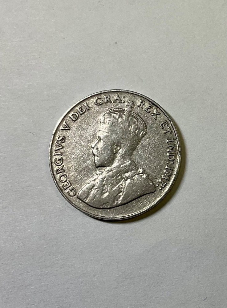 1925 Canada Key Date George V Five Cents decent grade no problem circ