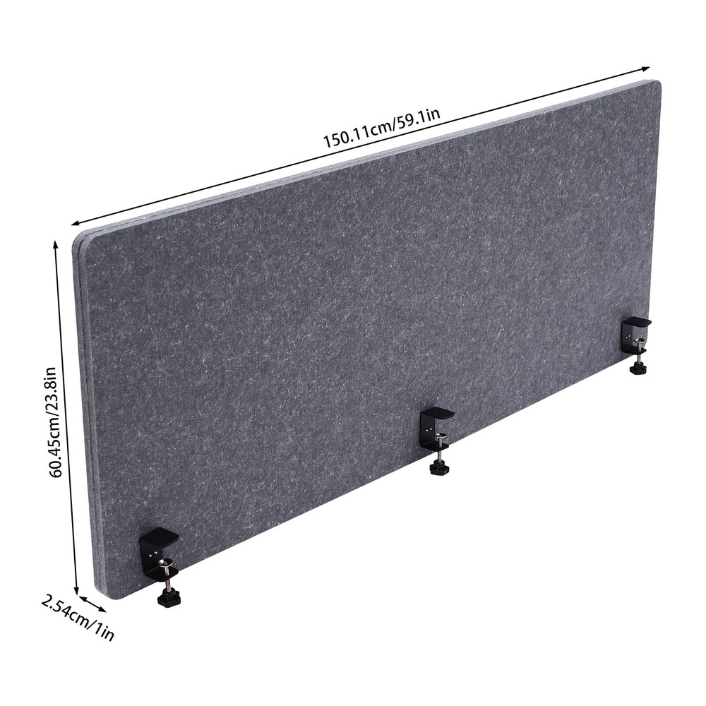 Durable Polyester Desk Divider - Table Mounted Office Partition for Privacy