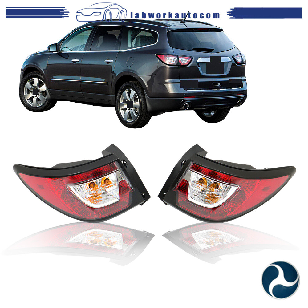 LH+RH Tail Lights Assembly For 2013-17 Chevrolet Traverse w/Bulbs Halogen Type