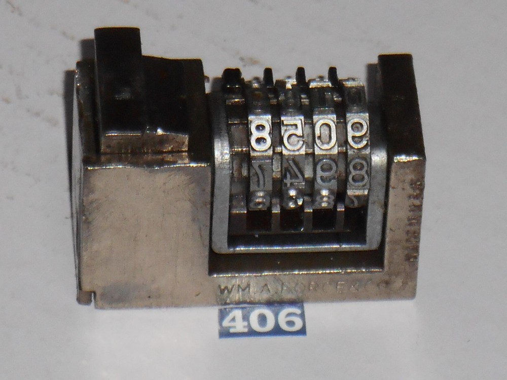WMA | REVERSE letterpress numbering machine | 406