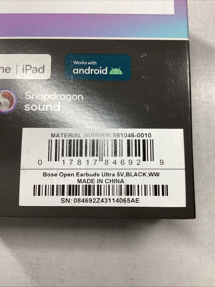 Bose Open Earbuds Wireless Ultra Black New