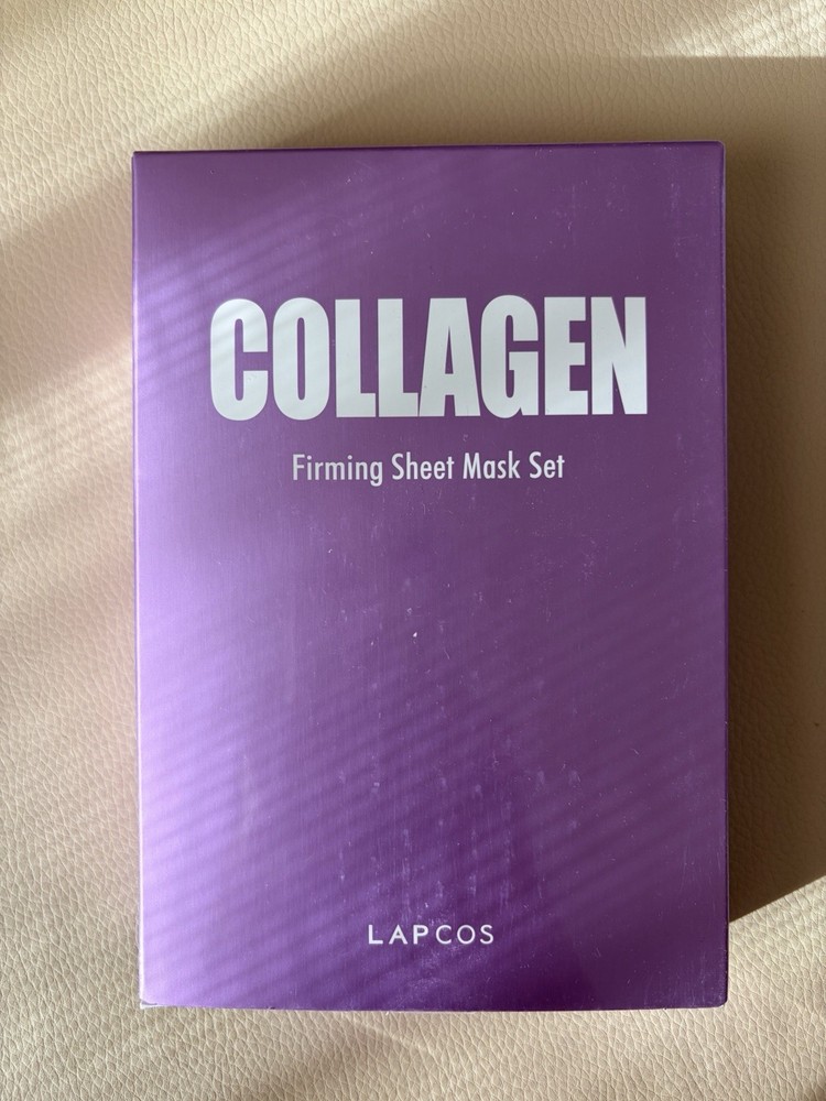LAPCOS Collagen Sheet Mask with Collagen Peptides, 5-Pack
