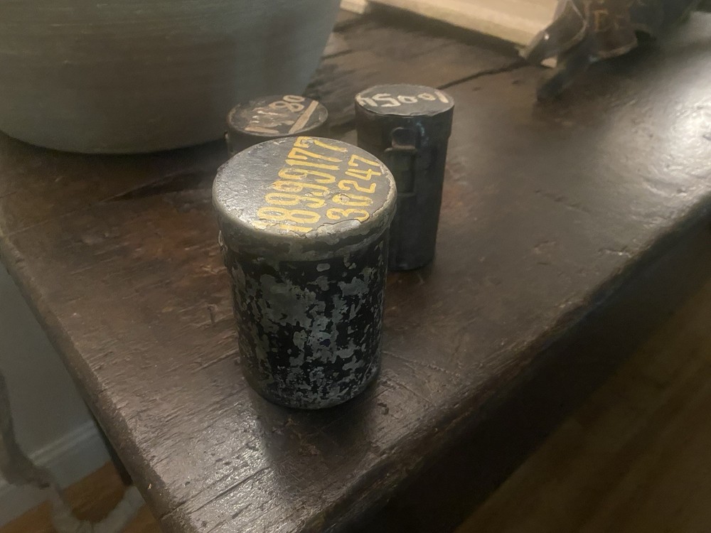 Vintage Military Surplus canisters Small