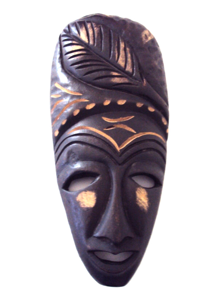 AFRICAN ROYAL QUEEN MASK Carving Statue!!
