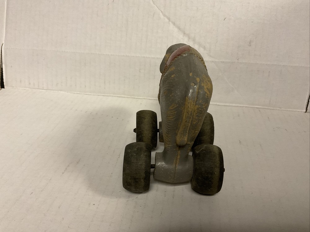 Old Toy HUBLEY Huboid ELELPHANT PULL TOY on Wheels