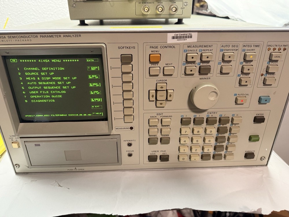 HP 4145A Semiconductor Parameter COME WITH HP 16058A TEST FIXTURE Whit Software