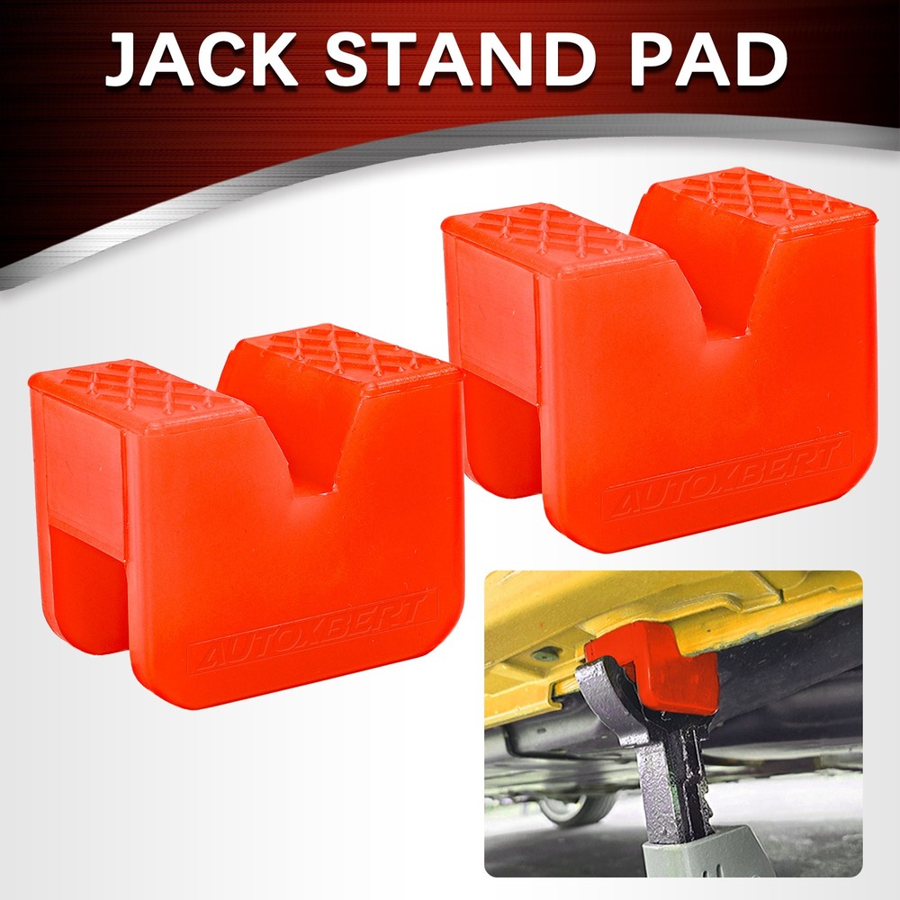 2x Axle Jack Pad Lifting Stand Pad Adapter Frame Rail Protector Car Polyethylene