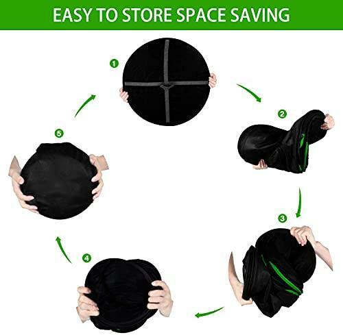 iPower 2ft 6-Layer Foldable Herb Mesh Rack Hanging Drying Net with Zippers Heavy