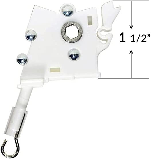 Heavy Duty Low Profile Wand Tilter for 2" Horizontal Blinds, Hex Gear/Hook Conne