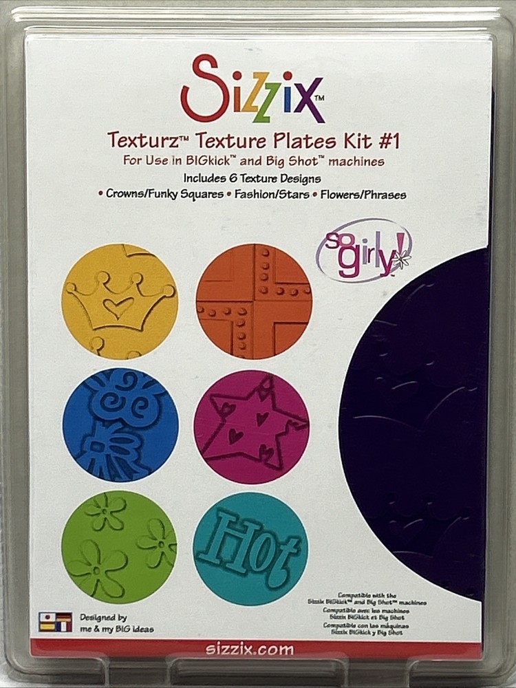 Sizzix Texturz Texture Plates Kit #1 for Embossing & Texturing