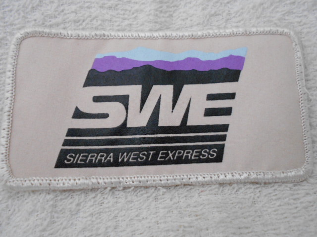 SWE SIERRA WEST EXPRESS USED SEW ON NAME PATCH TAG