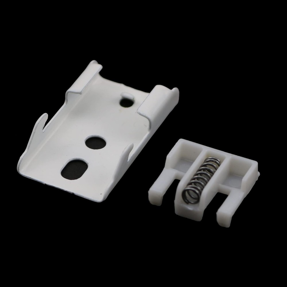 MEETOOT 12pcs Curtain Track Mounting Bracket White Ceiling Mount