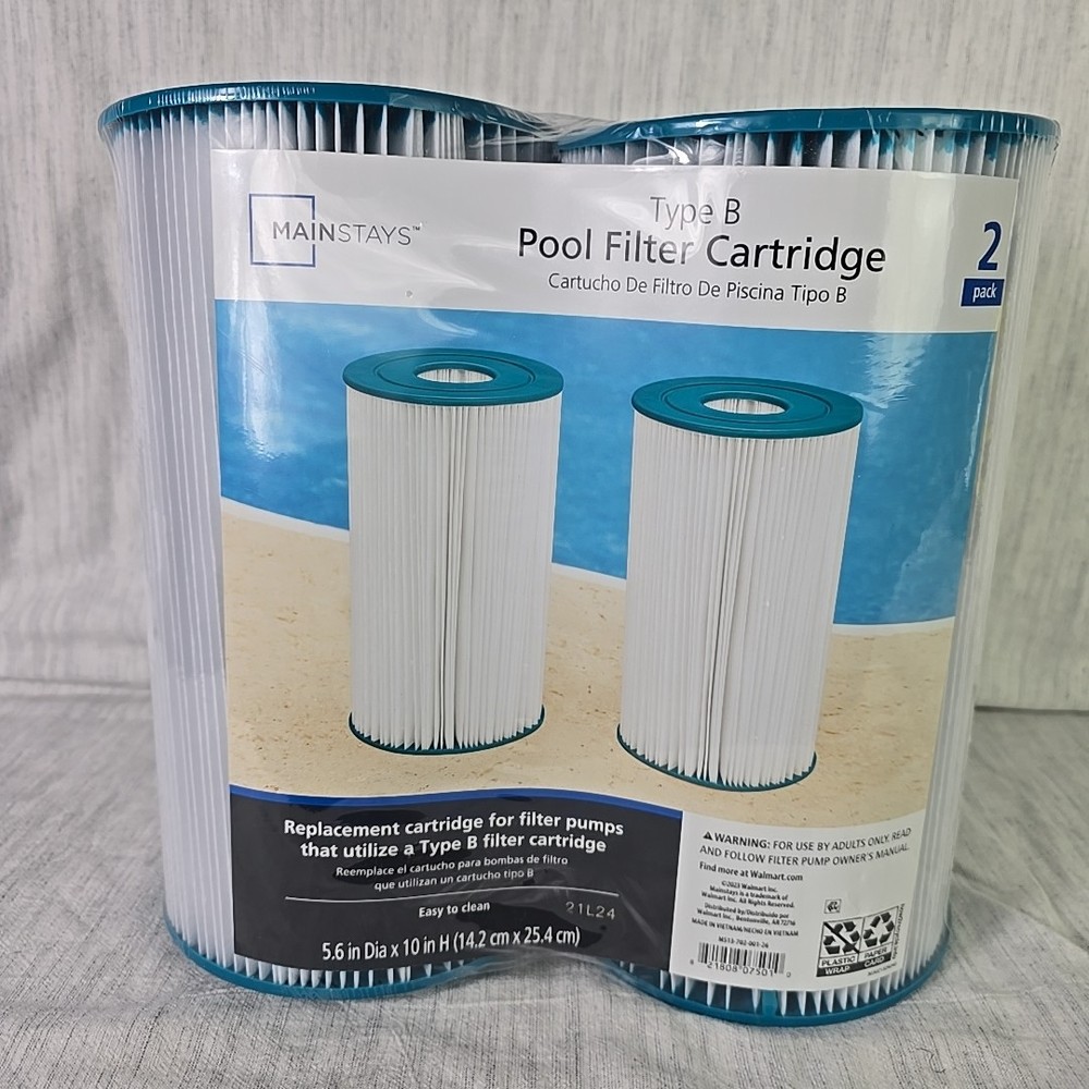 2-Pack Filter Universal Replacement Cartridges for Pools and Hot Tubs Type B