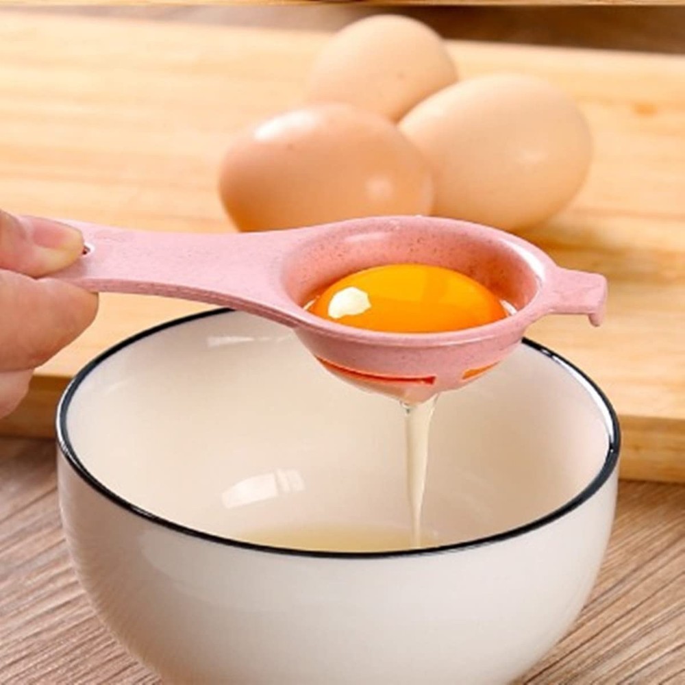 RUITASA 3-Piece Egg Yolk & White Separator Set - White, M, Multicolor