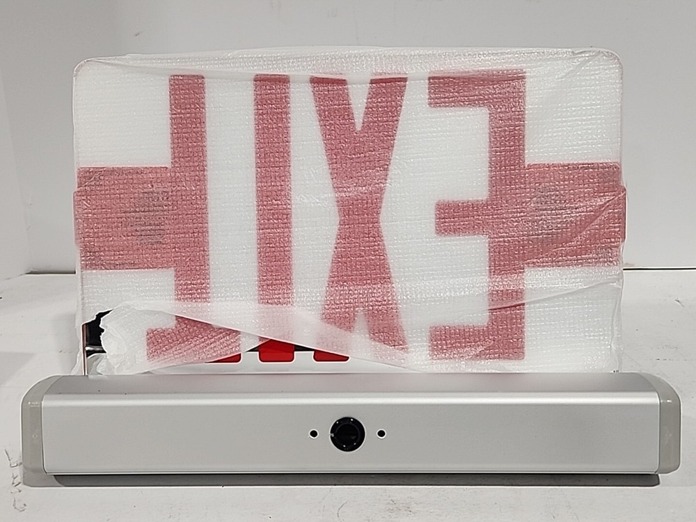 Exitronix S903-WB-SR-RM-AG Universal RED LED Edgelit Exit Sign