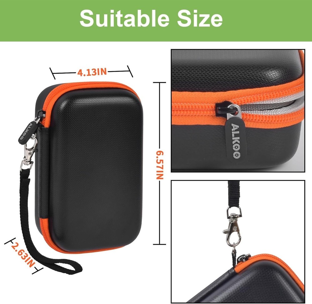 Stylish Grey Hard Case for LaCie Rugged Mini HDD - Shock & Splash Proof