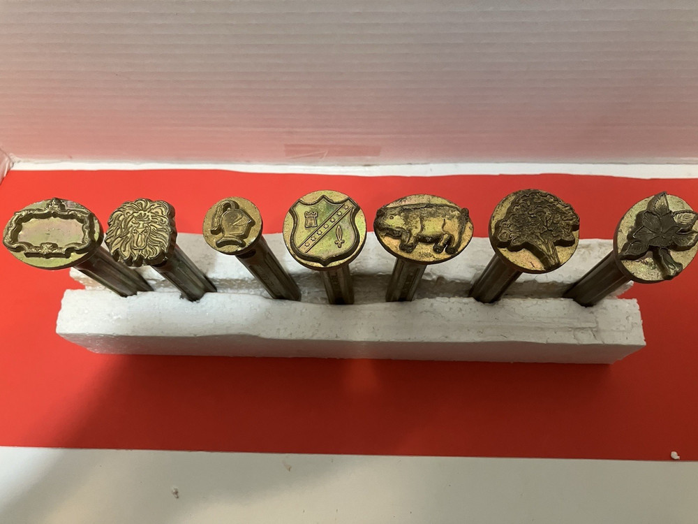 Vintage 7 Leather Tool Stamps Basic Tool USA