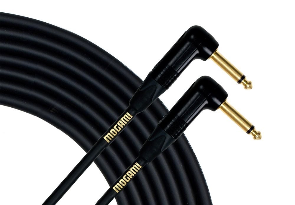 Gold Instrument Cable Right Angles 25 Foot