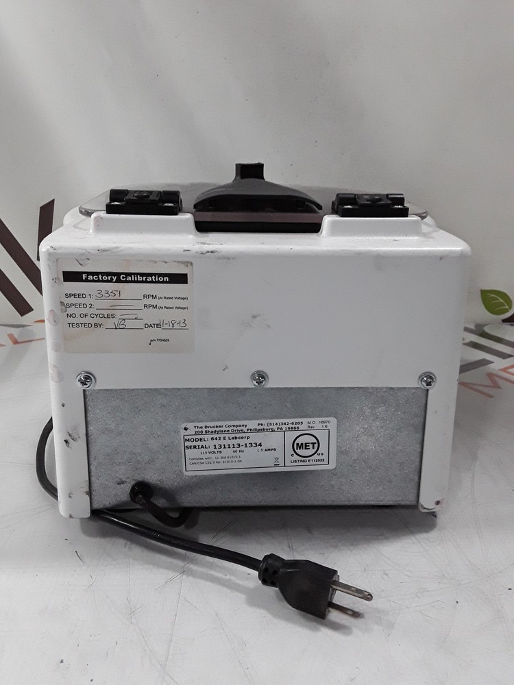 Drucker Diagnostics LabCorp 642E Centrifuge
