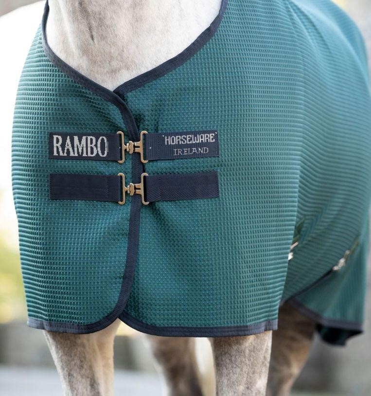 Rambo Techni Waffle Cooler - Dynasty Green/Navy & Silver