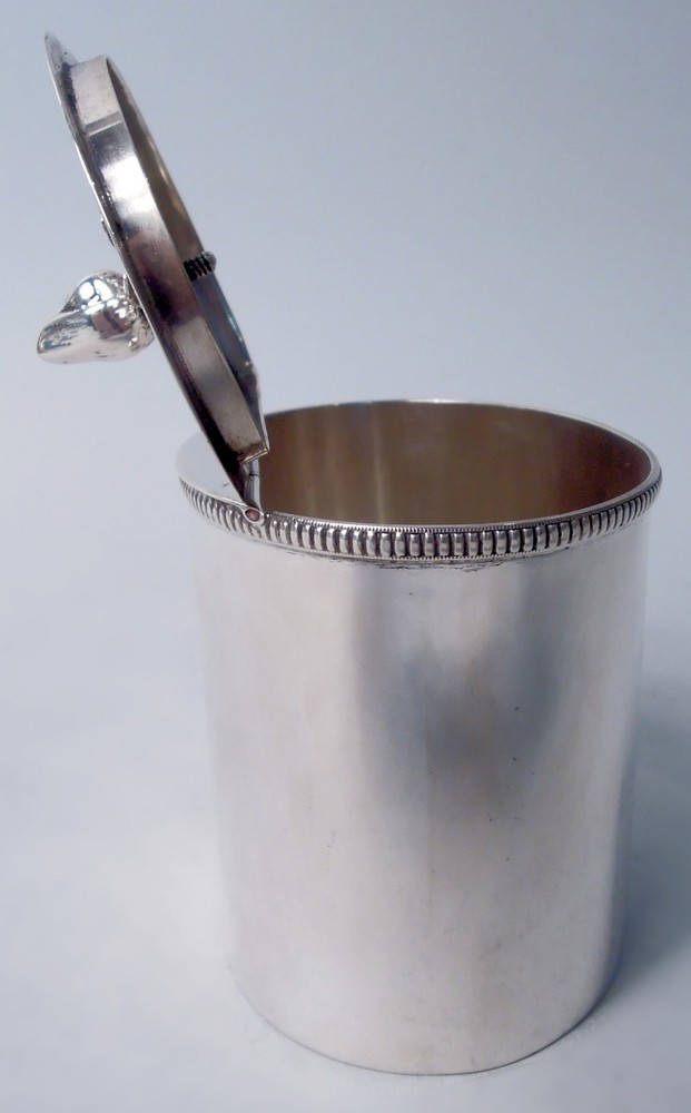 Modern Tea Caddy Classical Neoclassical Box American Sterling Silver