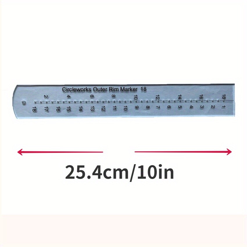 1pc Circleworks Outer Rim Patchwork Ruler Template for Low Shank Domestic #CC-18