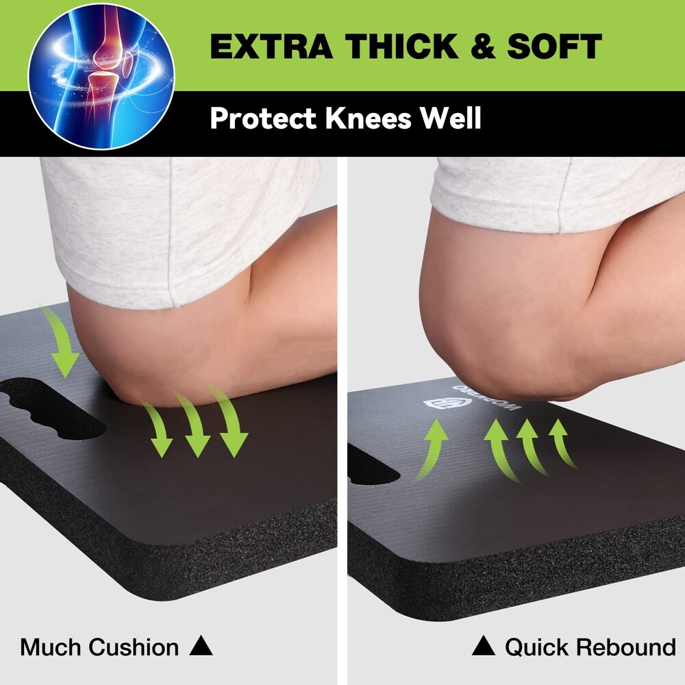 WORKPRO 2PC Extra Thick Large Kneeling Pad Soft Foam Cushioning Foam Kneeler Mat