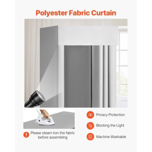 Fitting Room, Dressing Room with Thick Polyester Curtains, Privacy Space with Sh