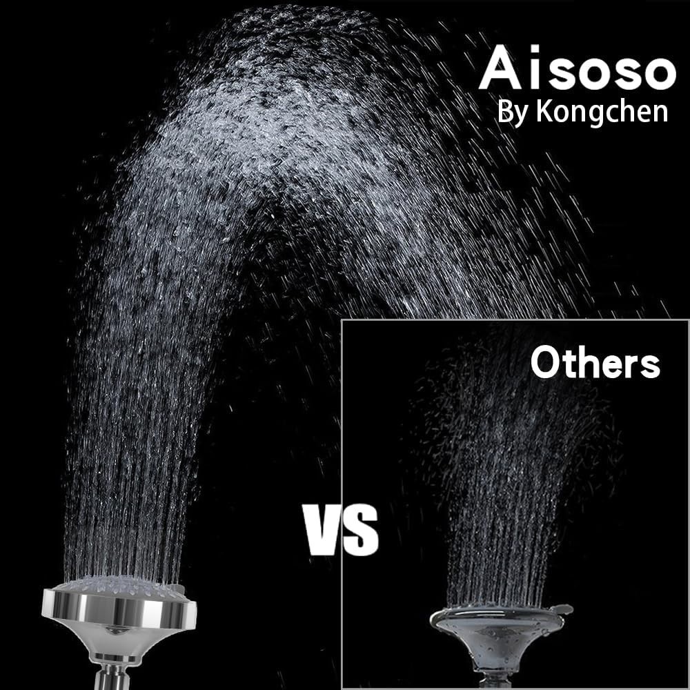 5-Function Adjustable Shower Head with High Pressure & Effortless Installation