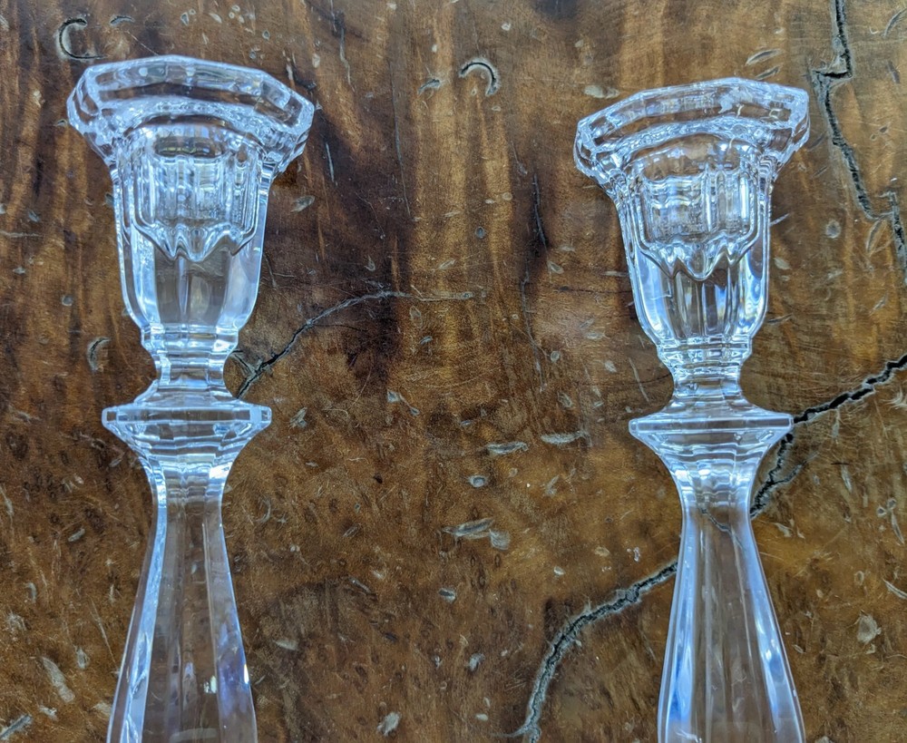 Gorham Lead Crystal Candlesticks Holders 9"