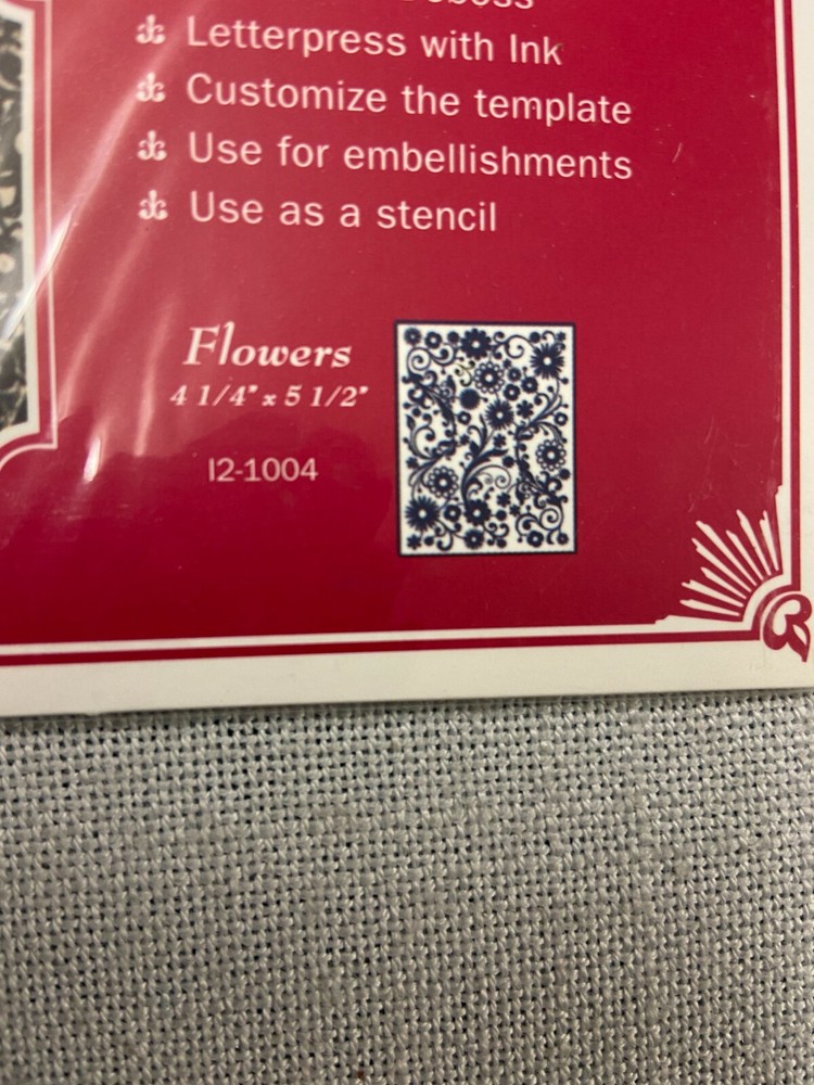 Spellbinders Impressabilities FLOWERS emboss & deboss letterpress stencil