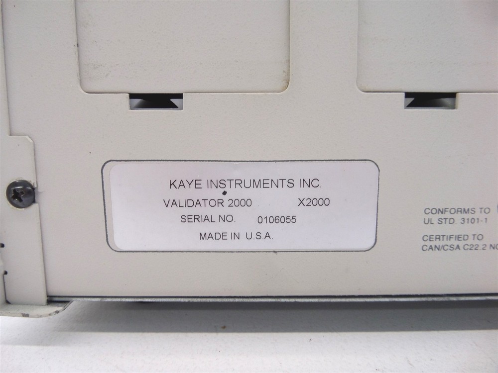 Kaye Validator 2000 Thermal Validation System w/ 3 Sensor Input Modules