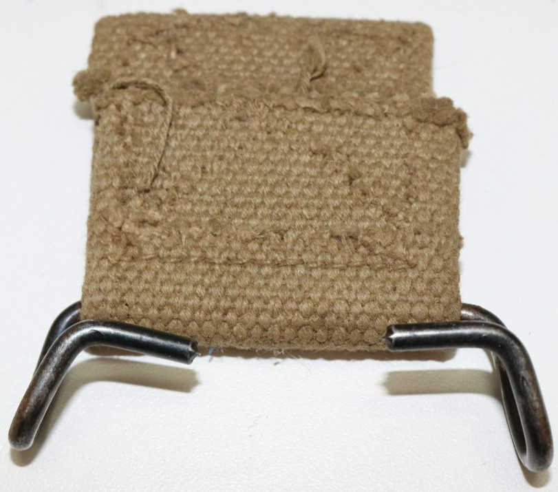 WWII US M1910 hook and cotton canvas tab each E1745