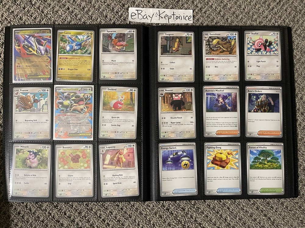 Pokemon TCG MEGA EVOLUTION NEAR COMPLETE BASE MASTER SET w/Binder