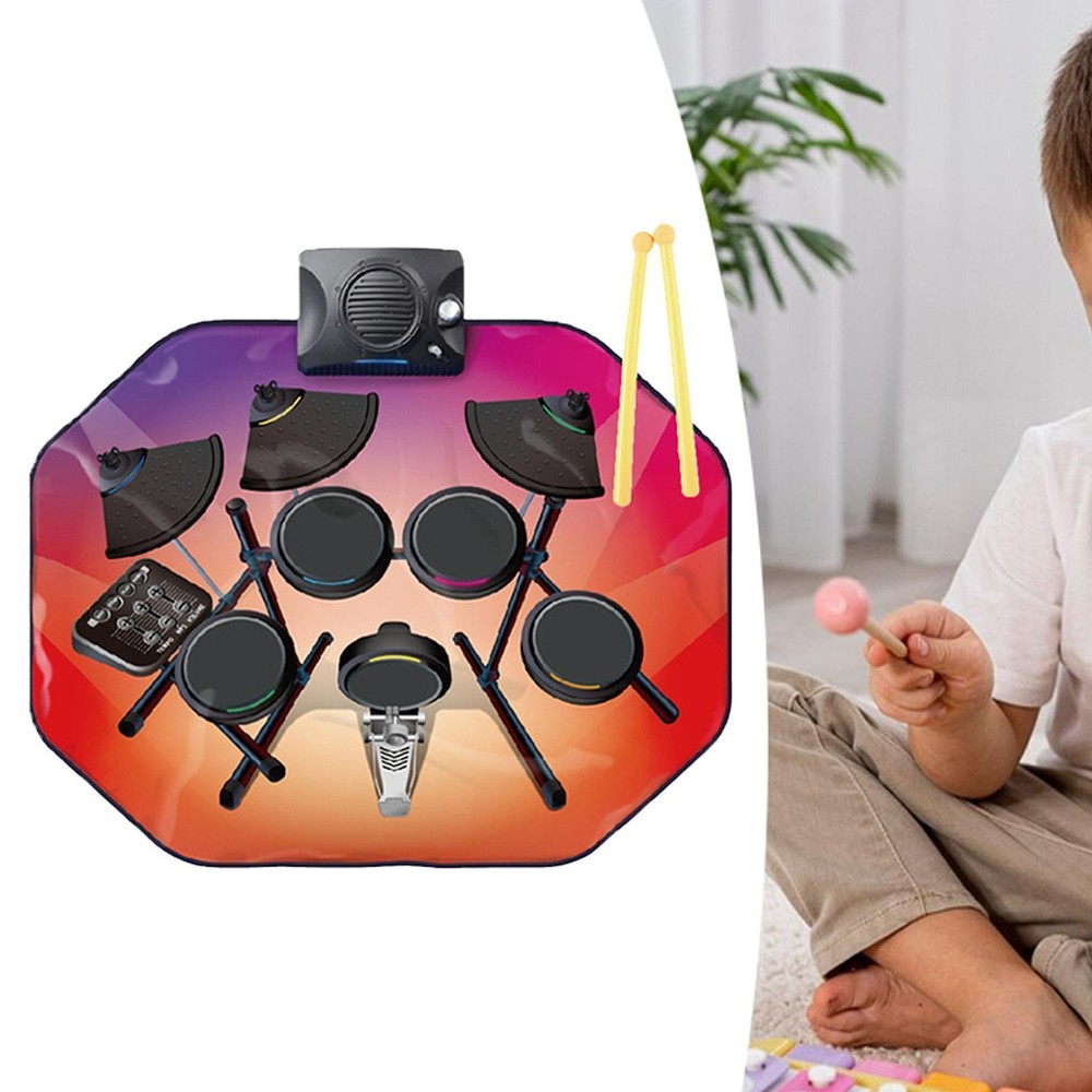 Electronic Drum Set Portable Electronic Drum Kit Foldable Drum Sticks