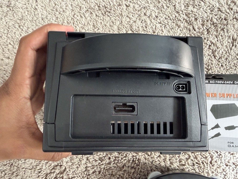 Nintendo GameCube Black Console DOL-001 / 1 Controller & Cords Bundle Tested