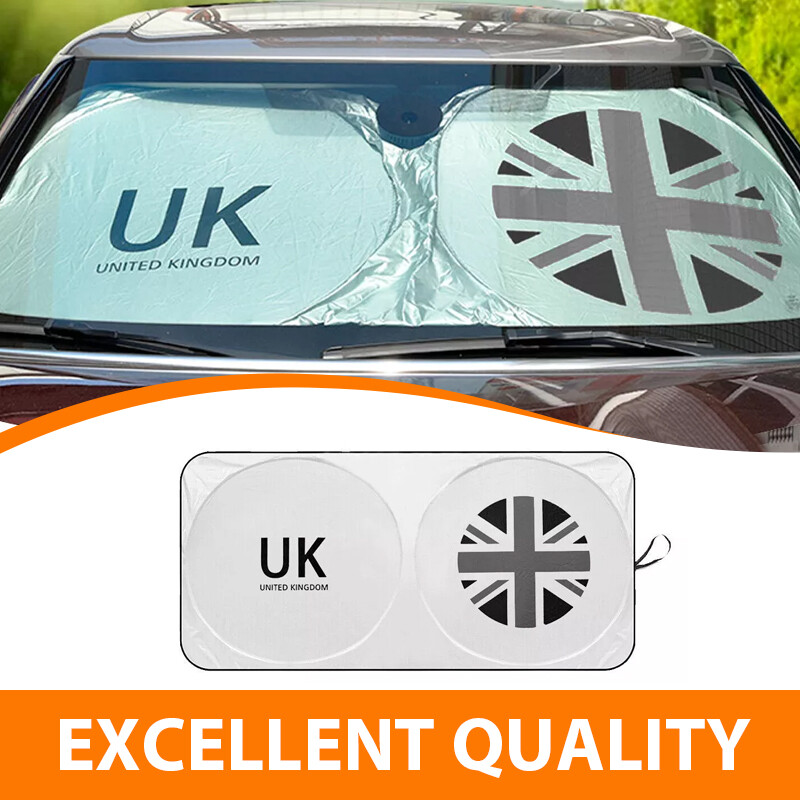 For Mini Cooper Foldable Car Windshield Sun Shade Union Jack Front Visor Cover1