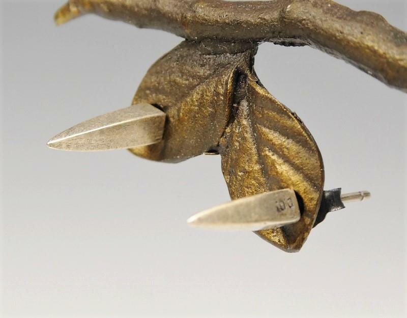 Handmade Unique Sterling Silver Square Spike Tiny Stud Post Earrings Gothic Cool