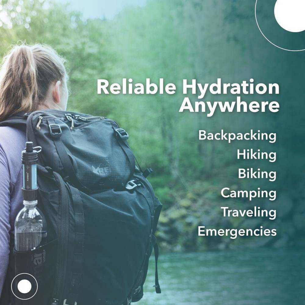 Puribag Micro Membrane Filter Straw: Mini Water Filter System