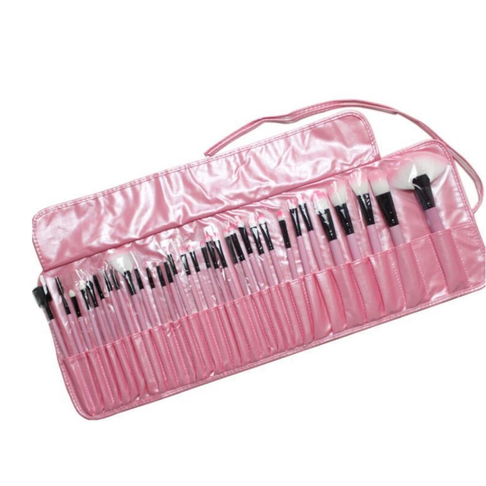 32 Piece Makeup Brush Set Plastic Handle With Brush Bag Makeup Brushes