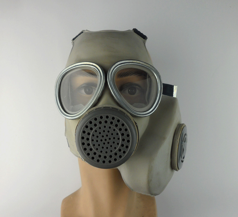 Surplus Chinese Type 65 gas mask with pouch