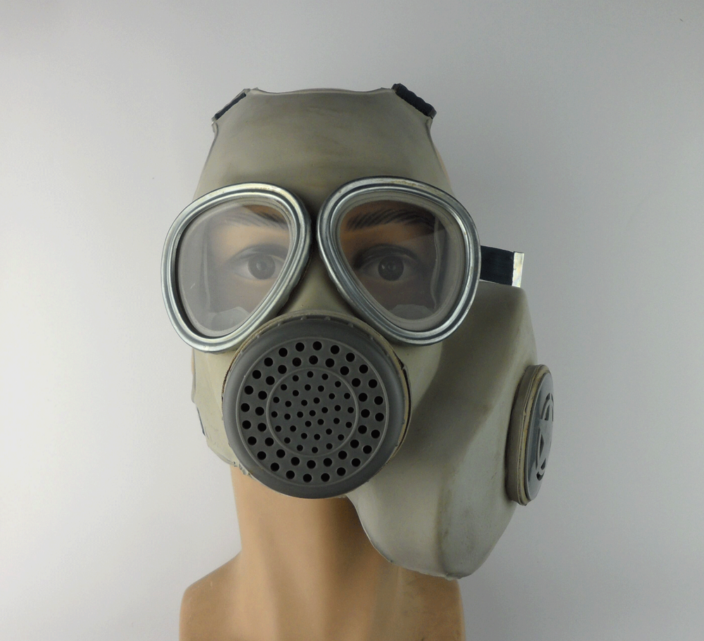 Surplus Chinese Type 65 gas mask with pouch