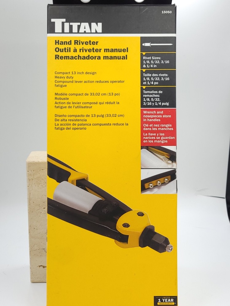 Heavy Duty Hand Riveter Titan Tools 15050 Open BOX