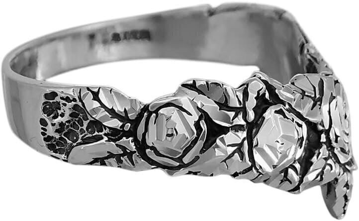 Diamond Cut Flower Crown Ring