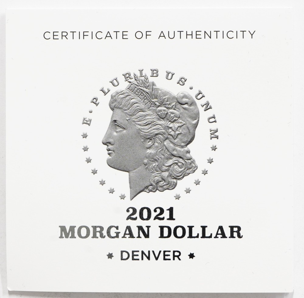 2021 D Morgan Dollar w/ Box & COA